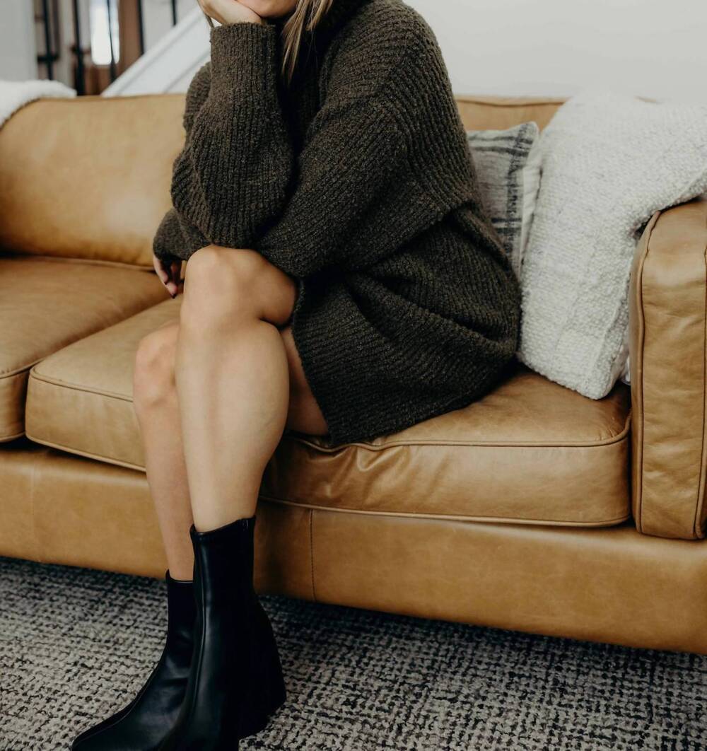 NEW MIKAROSE verity sweater dress in cedar green